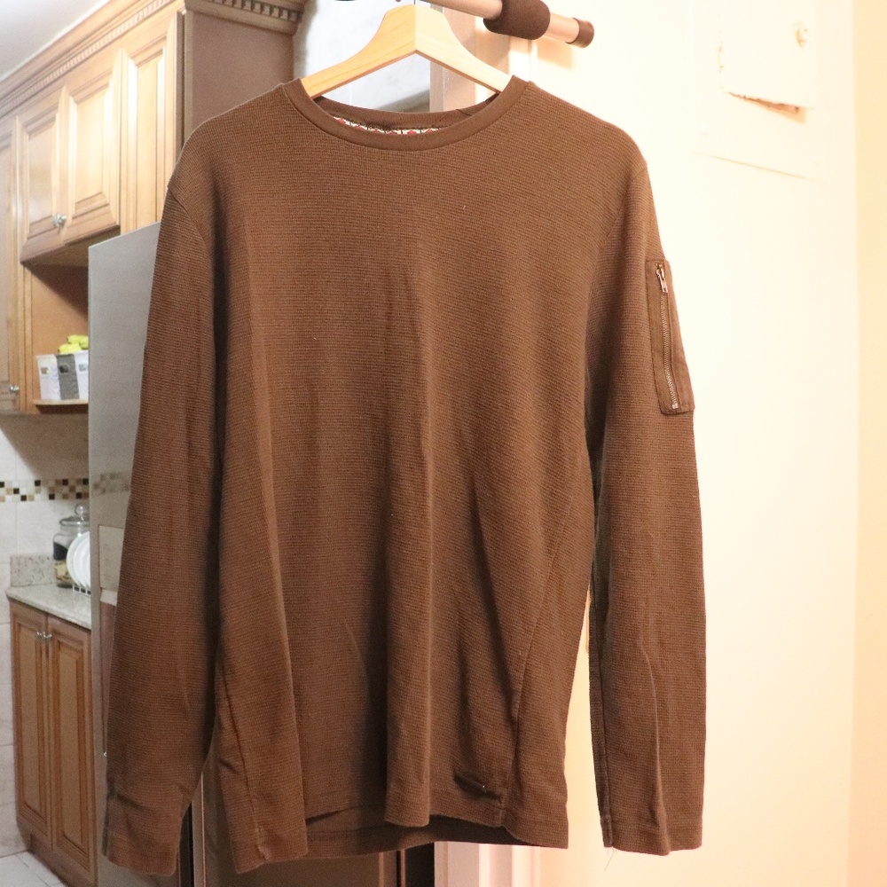 Brave Soul Waffle Long Sleeve With Military Arm